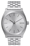 Nixon The Time Teller Bracelet Watch, 37mm In All Silver