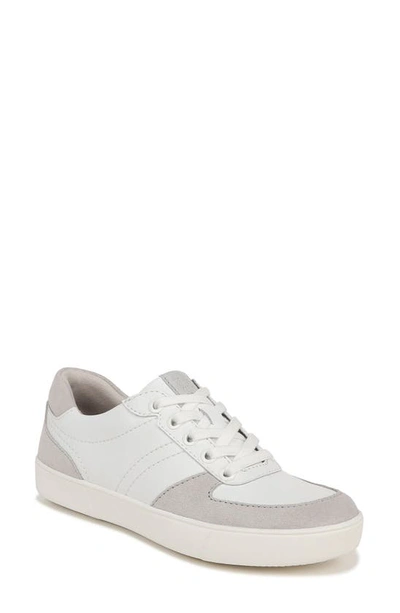 Naturalizer Murphy Womens Leather Lace Up Casual And Fashion Trainers In Urban Mist/white Suede/leather