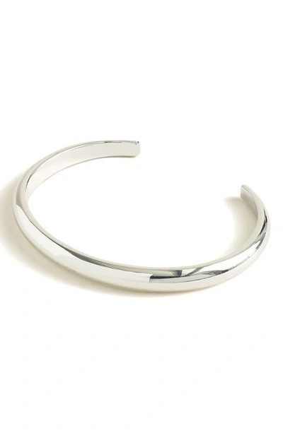 Madewell Domed Cuff Bracelet In Polished Silver