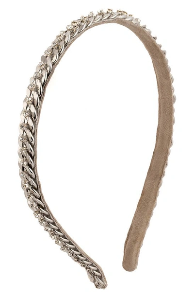 Deepa Gurnani Chainey Headband In Silver