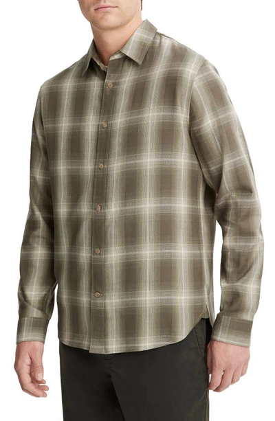 Vince Toledo Plaid Button-up Shirt In Smoke Tree