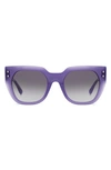 Isabel Marant Women's Transparent Lilac & Gray Gradient Square Cat-eye Sunglasses