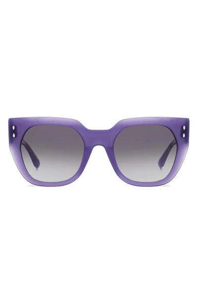 Isabel Marant Women's Transparent Lilac & Gray Gradient Square Cat-eye Sunglasses In Purple