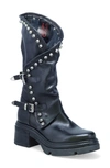 As98 Easton Studded Boot In Distressed Black