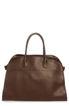 The Row Margaux 15 Air Bag In Calfskin Leather In Dpbp8 Deep Brown