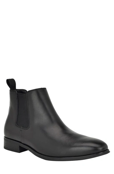 Calvin Klein Brayden Chelsea Boot In Black Lea