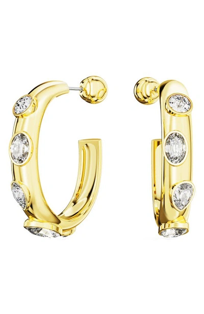 Swarovski Dextera Crystal Hoop Earrings In Gold