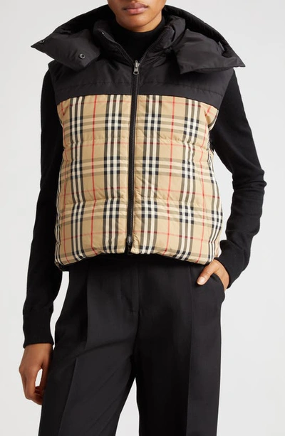 Burberry Reversible Down Vintage-check Gilet In Multicolor