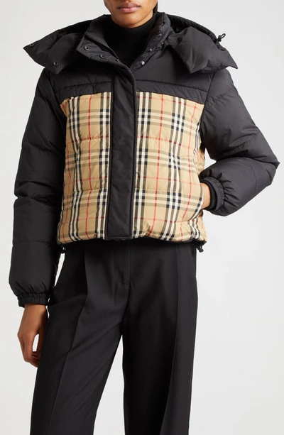 Burberry Lydden Reversible Puffer Jacket In Multicolor