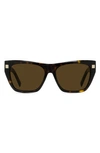 Givenchy 55mm Square Sunglasses In Havana/brown Solid