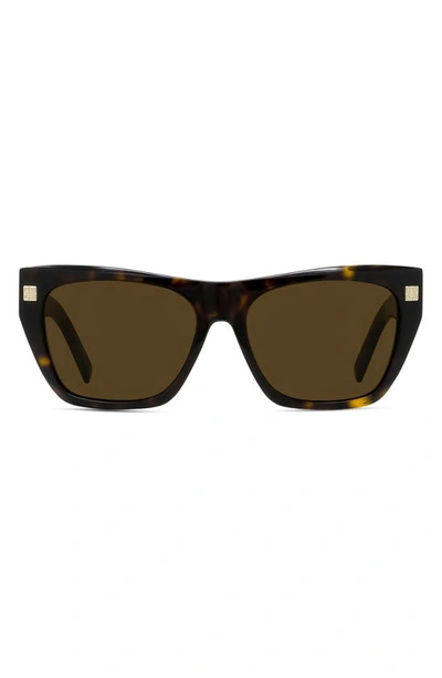 Givenchy 55mm Square Sunglasses In Dark Havana