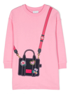 Marc Jacobs Graphic-print Sweater Dress In Rosa