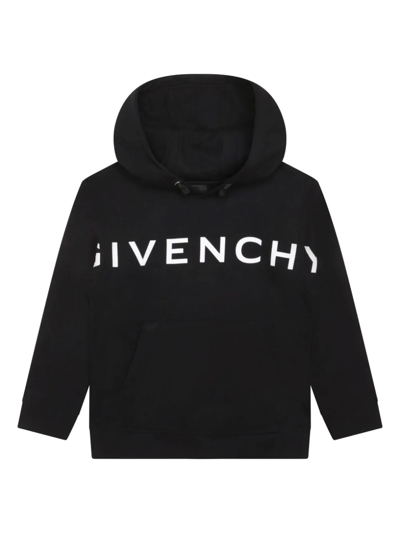 Givenchy Kids' Logo Cotton-blend Hoodie In Nero