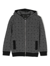 GIVENCHY BLACK COTTON-CASHMERE BLEND KNITTED HOODIE