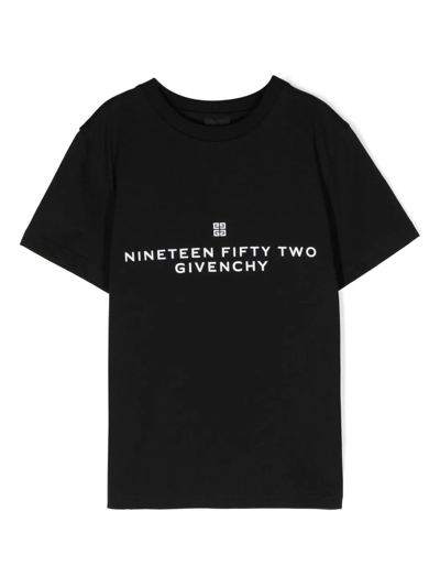 Givenchy Kids' Logo-print Organic-cotton T-shirt In Black