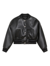 GIVENCHY BLACK FAUX LEATHER BOMBER JACKET