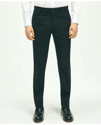 Brooks Brothers Slim Fit Wool Hopsack Trousers | Black | Size 36 30