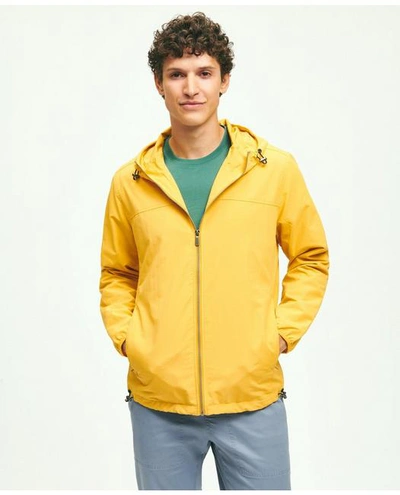 Brooks Brothers Nylon Windbreaker Sweater | Yellow | Size Xl