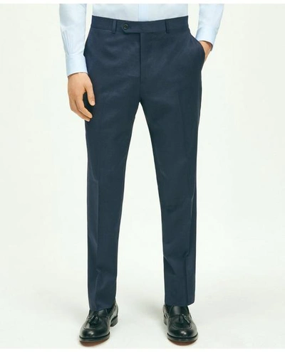 Brooks Brothers Classic Fit Wool 1818 Dress Pants In Blue