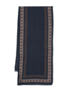 KITON GEOMETRIC-PRINT WOOL SCARF