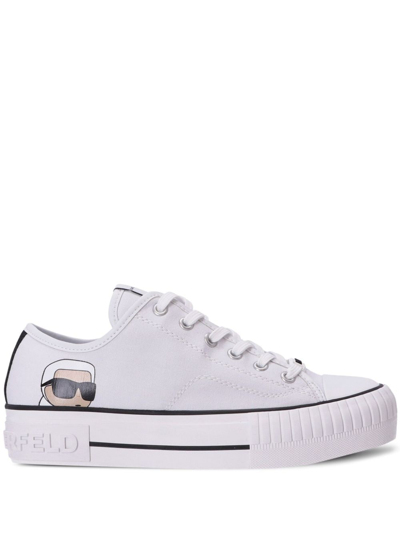 Karl Lagerfeld Kampus Max Lace-up Trainers In White