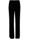 ANTONELLI VELVET ELASTICATED-WAISTBAND TROUSERS