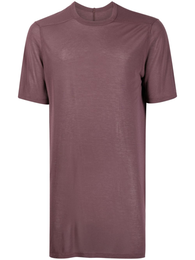 Rick Owens Crew-neck Cotton T-shirt In Purple