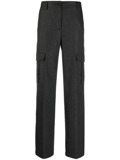 Antonelli Straight-leg Cargo-pocket Trousers In Grey