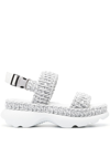 MONCLER BELAY WOVEN OPEN-TOE SANDALS