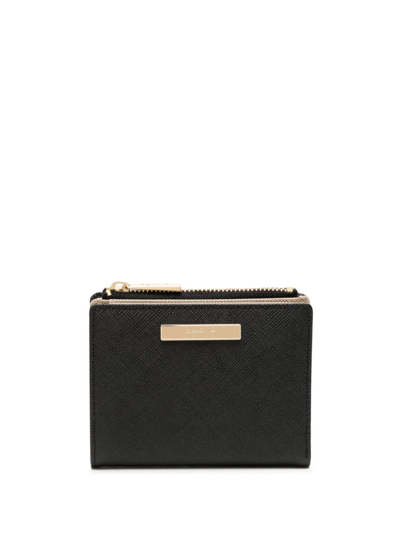 Agnès B. Bi-fold Leather Wallet In Black