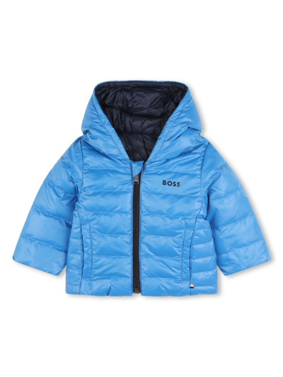Bosswear Babies' Reversible Puffer Jacket In Blue