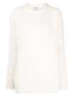 Kimhēkim Crew-neck Chunky-knit Jumper In White