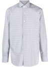 BARBA MICRO-PATTERN COTTON SHIRT