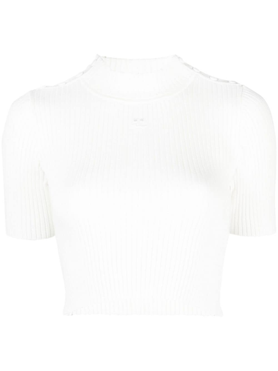 Courrèges Courreges Woman Sweater White Size M Viscose, Polyester