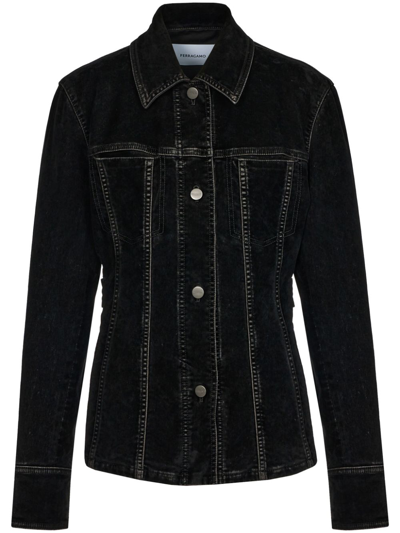 Ferragamo Woman Fitted Velvet Jacket In Black