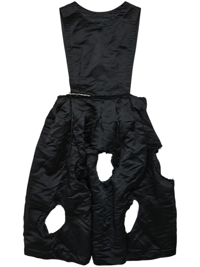 Black Comme Des Garçons Cut Out-detail Sleeveless Dress In Black