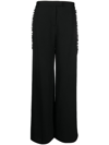 Simkhai Blossom Pleated Wide-leg Pants In Black