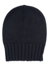 Boglioli Fine-knit Cashmere Beanie In Blue