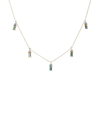 WWAKE 14KT YELLOW GOLD CREST TOURMALINES AND OPAL NECKLACE