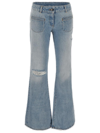 PALM ANGELS PALM ANGELS DISTRESSED FLARED JEANS