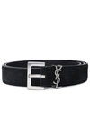 SAINT LAURENT SAINT LAURENT YSL BLACK SUEDE BELT