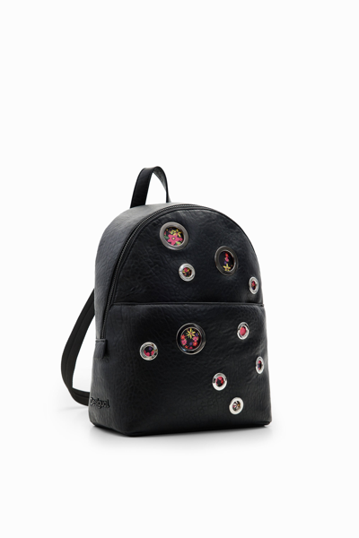 Desigual Small Circles Backpack In Black