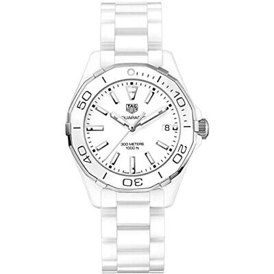 Pre-owned Tag Heuer Aquaracer 35mm White Dial Women's Watch Way1391.bh0717