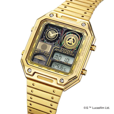 Pre-owned Citizen Record Label Star Wars Limited 300 Jg2123-59e Thermo Sensor Watch C-3po