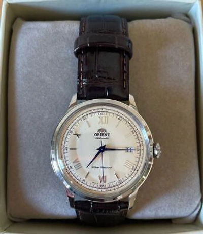 Pre-owned Orient Bambino Mechanical Automatic Wristwatch Sac00009n0 Men's Ivory Japan