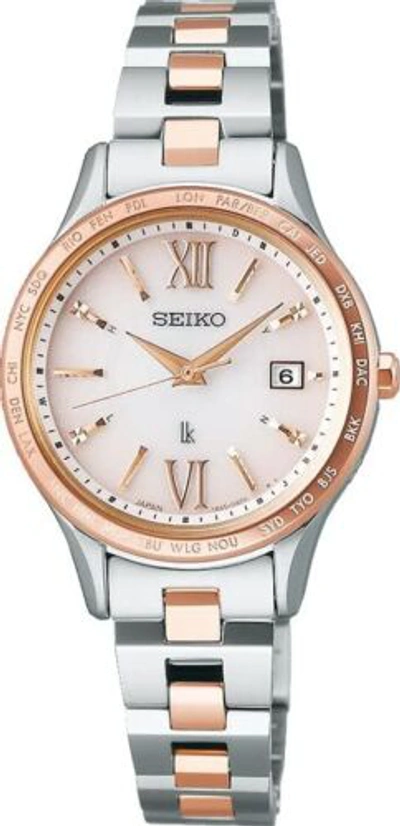 Pre-owned Seiko Lukia Ssvv082 Pink Standard Collection Solar Watch Women Box