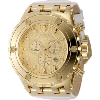Pre-owned Invicta Subaqua Chronograph Date Quartz Gold Dial Men's Watch 44737