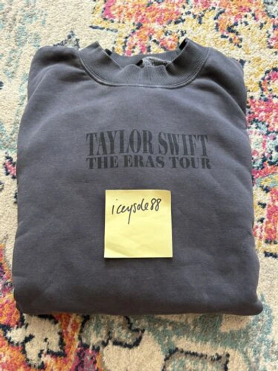 Pre-owned Taylor Swift Official Merch Eras Tour 2023 Blue Crewneck Sweatshirt Size Xl