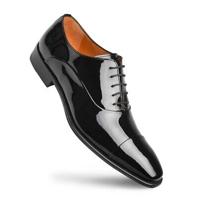 Pre-owned Mezlan Black Patent Leather Formal Oxford