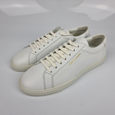 Pre-owned Saint Laurent White Andy Low Top Sneakers